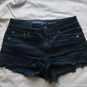 American eagle black high waist  festival shorts
